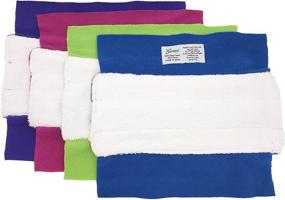 img 3 attached to 🧹 Xanitize Wet Mop Pads for Sweeper - Double-Sided Fleece & Terry Cloth - Washable Reusable (4-Pack) - Standard Size, Purple, Blue, Green, Pink