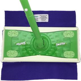 img 2 attached to 🧹 Xanitize Wet Mop Pads for Sweeper - Double-Sided Fleece & Terry Cloth - Washable Reusable (4-Pack) - Standard Size, Purple, Blue, Green, Pink