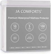 ja comforts waterproof bed mattress protector twin size - terry cotton cover, 5-sided deep pocket, white - ensure optimal bedding protection! logo