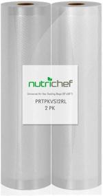 img 4 attached to 🔒 NutriChef Premium Vacuum Sealer Bags - (2-Pack) 8"x50' Rolls for PKVS10BK, PKVS10WT, PKVS18SL, PKVS18BK, PKVS20STS, PKVS30STS, and Other Brands