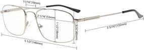 img 1 attached to Eyekepper Blue Light Blocking Readers: Memory Titanium Computer Reading Glasses for Men and Women – Transparent Lens (Gold,+1.25)