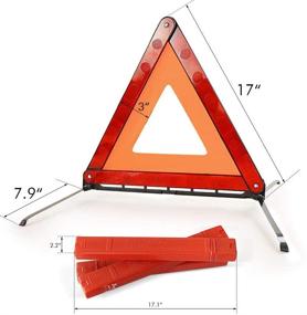 img 3 attached to 🚦 Foldable Warning Triangles Kit, 3-Pack of Reflective Road Safety Triangle Signs with Storage Case - DOT Approved and Funlove