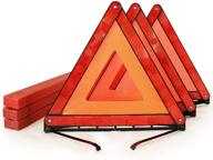 🚦 foldable warning triangles kit, 3-pack of reflective road safety triangle signs with storage case - dot approved and funlove logo