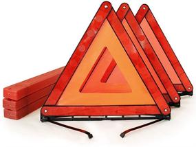 img 4 attached to 🚦 Foldable Warning Triangles Kit, 3-Pack of Reflective Road Safety Triangle Signs with Storage Case - DOT Approved and Funlove