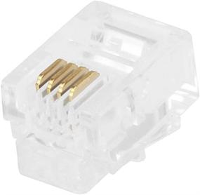 img 1 attached to 🔌 Monoprice RJ11 6P4C Plug: Flat Stranded, 50-Piece/Bag (107268) - Efficient & Practical Phone Connector Solution