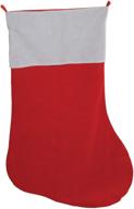 🎅 beistle jumbo christmas stocking - novelty felt fabric holiday party decoration, 54" - red/white логотип