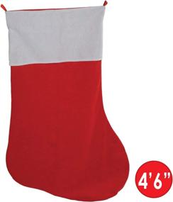 img 3 attached to 🎅 Beistle Jumbo Christmas Stocking - Novelty Felt Fabric Holiday Party Decoration, 54" - Red/White