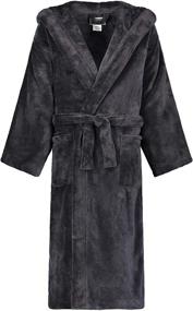 img 2 attached to 🌟 Cozy Kids Fleece Bathrobe with Hood - Star patterned Plush Robe for Boys & Girls