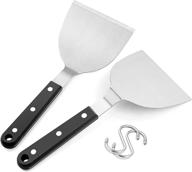 🍳 hasteel metal spatula set of 2 - stainless steel griddle spatula turner with abs plastic handles - professional griddle tools for flat top teppanyaki cooking, grilling indoors & outdoors - dishwasher safe logo