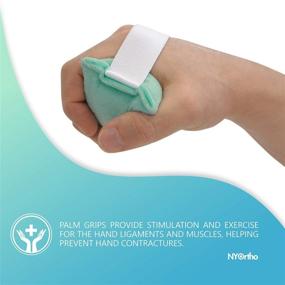 img 2 attached to 🖐️ Comfortable NYOrtho Palm Grip Hand Contracture Cushion: Improved Elastic Band, Sweat Resistant & Machine Washable Palm Protector