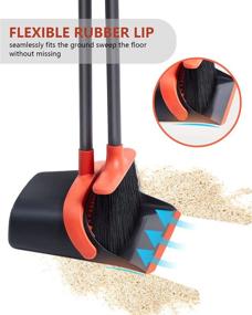 img 1 attached to Versatile Broom and Dustpan Set for Efficient Cleaning in Office, Home, Kitchen, and Lobby