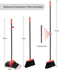 img 2 attached to Versatile Broom and Dustpan Set for Efficient Cleaning in Office, Home, Kitchen, and Lobby