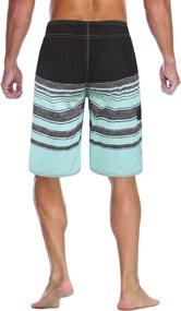 img 2 attached to 🩳 Stay Comfortable and Stylish with unitop Men's Quick Dry Striped Swimming Trunks