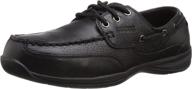 rockport work sailing rk6738 black men's shoes logo