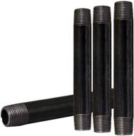 🔧 supply giant oqcm3480-4 npbl3480-4 steel nipple pipe, 3/4" x 8", black - durable and versatile steel pipe for plumbing and industrial applications logo