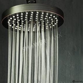 img 2 attached to 🚿 ShowerMaxx Luxury Spa Series: 6 inch Round High Pressure Rainfall Shower Head in Oil Rubbed Bronze Finish