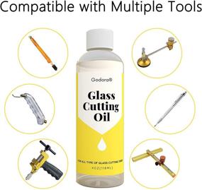 img 1 attached to 🔪 Premium 4 Ounce Glass Cutting Oil for Effortless Cutting - Ideal for All Glass Cutting Tools: Glass Cutters, Stained Glass, Bottles, Tiles, and Mirrors