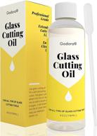 🔪 premium 4 ounce glass cutting oil for effortless cutting - ideal for all glass cutting tools: glass cutters, stained glass, bottles, tiles, and mirrors logo