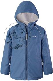 img 4 attached to Therm Boys Rain Jacket - Lined Kids Raincoat with Magical Pattern - Lightweight Coat for Improved SEO