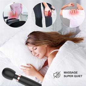 img 1 attached to Ultimate Pain Relief Experience: Rechargeable Massage Wand with 3 Speeds for Complete Muscle Relaxation - Black