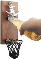 🔨 bottle opener magnetic wooden anchor shape with net caps catcher - ideal for kitchen, yard, bar, or anywhere else! логотип