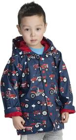 img 4 attached to Hatley Boys' Printed Raincoats: Stylish and Waterproof Outwear for Young Adventurers