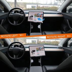 img 2 attached to 🔁 Поворотный держатель KEJIU для Tesla Model 3 и Model Y - Улучшенное крепление для поворотного экрана для центрального сенсорного экрана 2017-2021 года - Оригинальное серебряное крепление (серый)