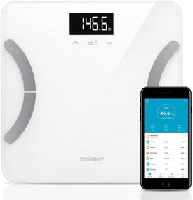 img 4 attached to 📱 Tenergy Vitalis Body Fat Scale: Bluetooth Connected Digital Weight Scale with High Precision BMI, Large Backlit LCD, and Max Weight of 400 Pounds - iOS/Android Compatible