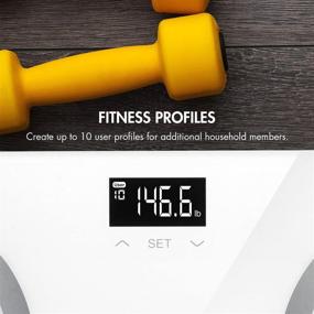 img 2 attached to 📱 Tenergy Vitalis Body Fat Scale: Bluetooth Connected Digital Weight Scale with High Precision BMI, Large Backlit LCD, and Max Weight of 400 Pounds - iOS/Android Compatible