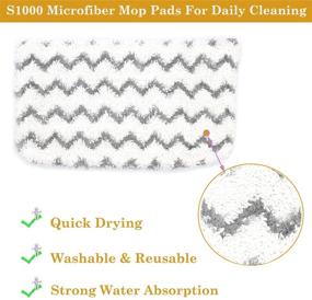 img 3 attached to 🧽 8 Pack of FFsign Replacement Steam Mop Pads for Shark Steam Mop S1000 S1000A S1000C S1000WM S1001C Vacuum Cleaners – Washable Microfiber Mop Pads (8 Pcs)