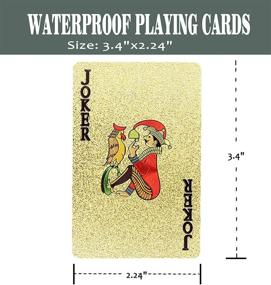 img 3 attached to 🃏 Waterproof Poker Cards - Flexible and Easy to Shuffle Deck of Cards for Magic Tricks, Table Games, Pool and Beach Water Card Games (Gold)