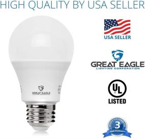 img 3 attached to КОРПОРАЦИЯ GREAT EAGLE LIGHTING Эквивалентная лампа 100W LED, световой поток 1500 люмен A19 3000K мягкий белый, недиммируемая, 15 ватт, соответствует UL (4 штуки)