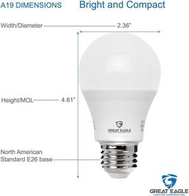 img 2 attached to КОРПОРАЦИЯ GREAT EAGLE LIGHTING Эквивалентная лампа 100W LED, световой поток 1500 люмен A19 3000K мягкий белый, недиммируемая, 15 ватт, соответствует UL (4 штуки)