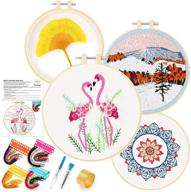 🪡 magicfly embroidery starter kit: 4 sets with patterns, instructions, and tools for beginners and adults logo