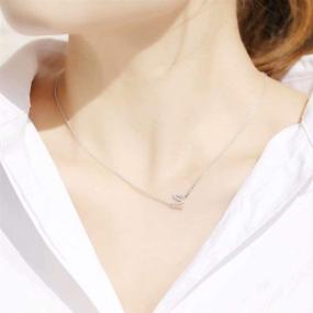 img 3 attached to Zirconia Monogram Sideways Initial Necklace for Boys - Trendy Jewelry