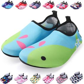 img 4 attached to ⛱️ Bridawn Kids Water Shoes: Quick Dry Non-Slip Aqua Socks for Beach Pool - Toddler Swim Shoes