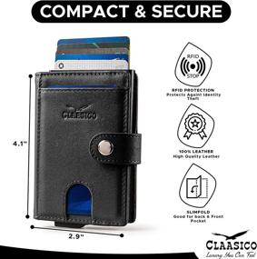 img 3 attached to 👔 Claasico Bifold Wallet: The Ultimate Credit Compact for Men's Accessories and Wallets, Card Cases & Money Organizers