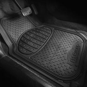 img 3 attached to FH Group F11500BLACK Heavy Duty Touchdown Rubber Floor Mat (Red Full Set Trim To Fit)