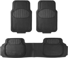 img 4 attached to FH Group F11500BLACK Heavy Duty Touchdown Rubber Floor Mat (Red Full Set Trim To Fit)