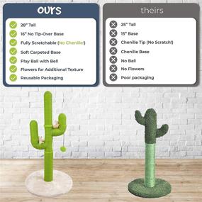 img 3 attached to 🐱 Introducing the Fluffy Soul Cactus Cat Scratcher: The Perfect Cat Cactus Scratching Post to Save Your Furniture and Delight Cat Lover Kids!