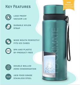 img 3 attached to 🚀 25 oz Travel Mug with Loose Leaf Tea Infuser - Hot & Cold Coffee Tumbler - Insulated Fruit Infused Water Bottle - Double Wall Stainless Steel Thermos - Leak Proof Lid (Blue)