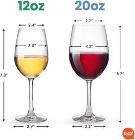 img 1 attached to 🍷 TaZa Unbreakable Stemware: Outdoor Plastic Wine Glasses (12oz) for Travel, Pool, Camping & More - Set of 4