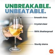 🍷 taza unbreakable stemware: outdoor plastic wine glasses (12oz) for travel, pool, camping & more - set of 4 logo