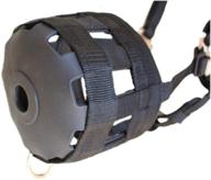heavy duty comfort lined grazing muzzle with size options for pony, arab cob, quarter horse, or horse - waffle neoprene lining logo