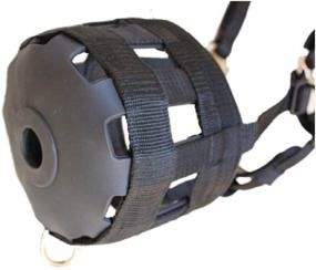 img 4 attached to Heavy Duty Comfort Lined Grazing Muzzle with Size Options for Pony, Arab Cob, Quarter Horse, or Horse - Waffle Neoprene Lining
