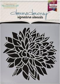 img 2 attached to 🌸 Donna Downey Signature Stencils 8.5&#34;X8.5&#34;: Big Peony Blossom - High-Quality Craft Stencil for Creative Projects