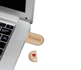 img 1 attached to Wood 64GB Flash Drive Gift: Preserve Memories with 2.0 USB in 🎁 Display Box - Thank You for the Memories! - Comes with Bow-Tied Gift Box