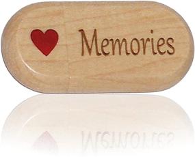 img 2 attached to Wood 64GB Flash Drive Gift: Preserve Memories with 2.0 USB in 🎁 Display Box - Thank You for the Memories! - Comes with Bow-Tied Gift Box