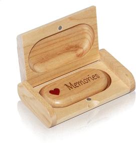 img 3 attached to Wood 64GB Flash Drive Gift: Preserve Memories with 2.0 USB in 🎁 Display Box - Thank You for the Memories! - Comes with Bow-Tied Gift Box