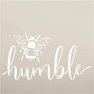 🐝 humble bee stencil by studior12 - diy farmhouse bumblebee home & classroom decor - spring script inspirational word art - craft & paint wood sign - reusable mylar template - available in various sizes (9 x 9 inch) logo